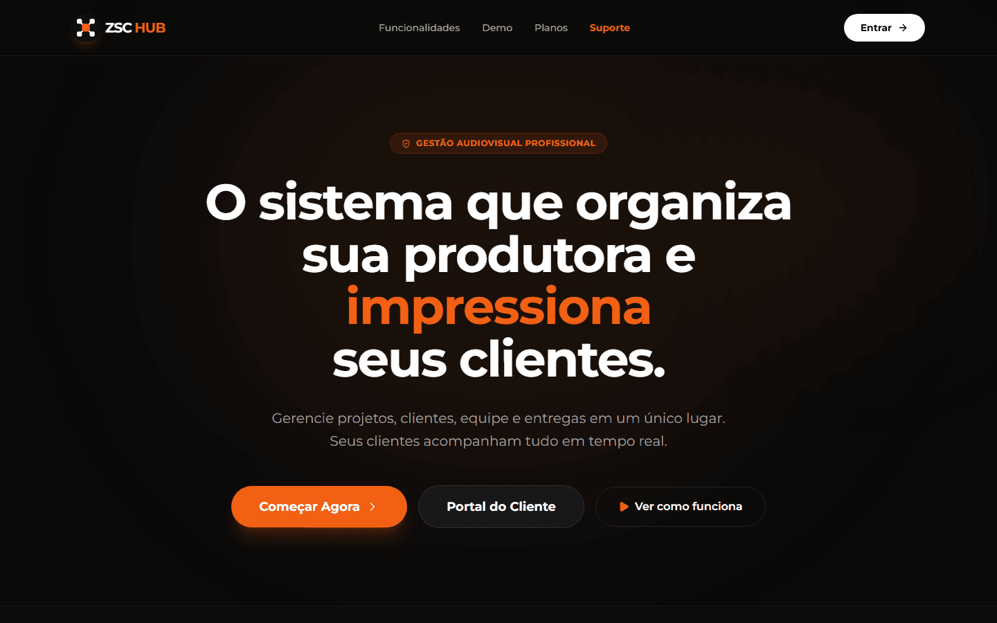 Captura de tela do site ZSC Hub
